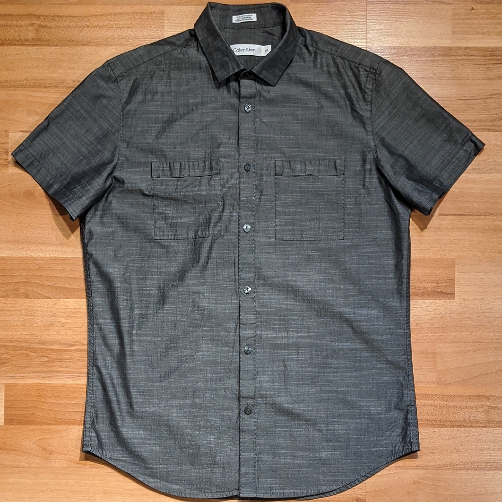 Calvin Klein Gray Casual Button Down Shirt